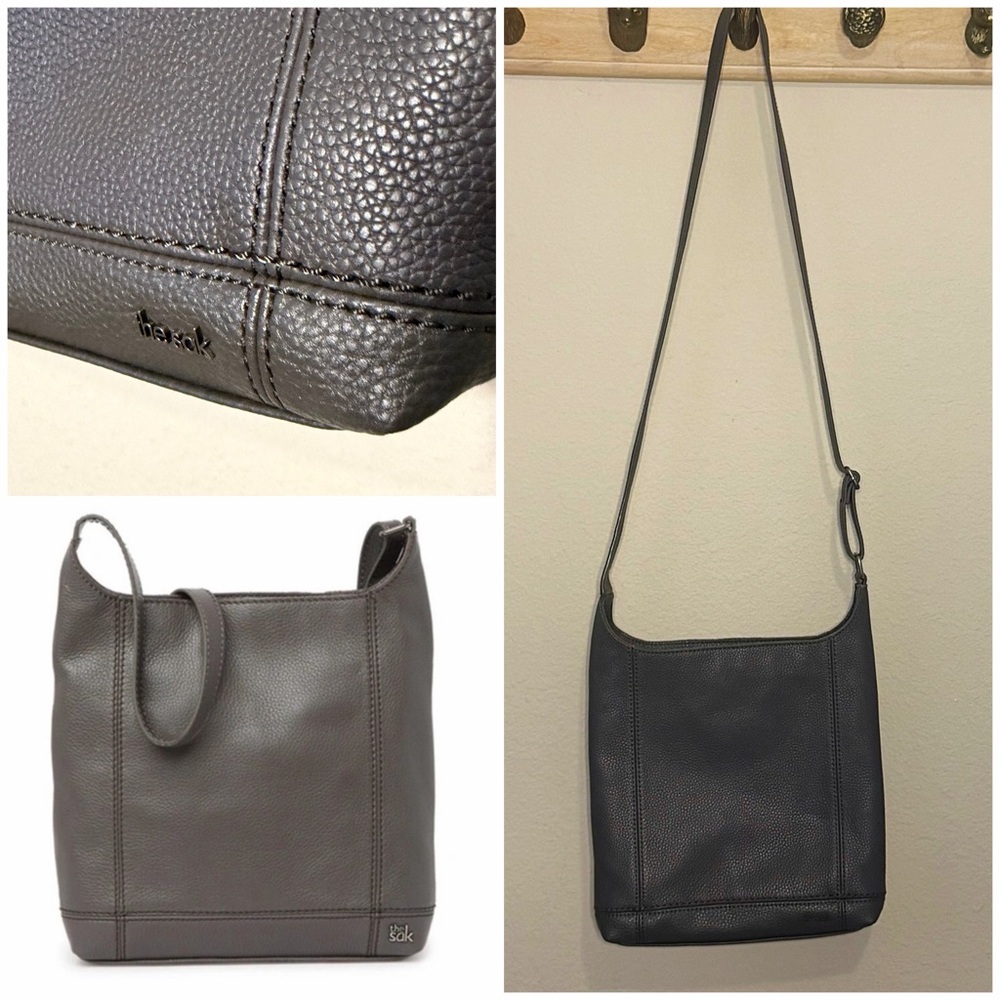 The Sak De Young Crossbody Gray/Slate adjustable Strap